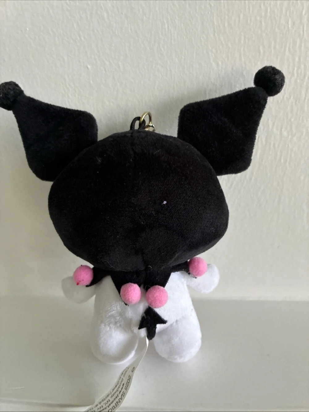 Hello Kitty Sanrio Plush Keychain Clip On - Black, White & Pink